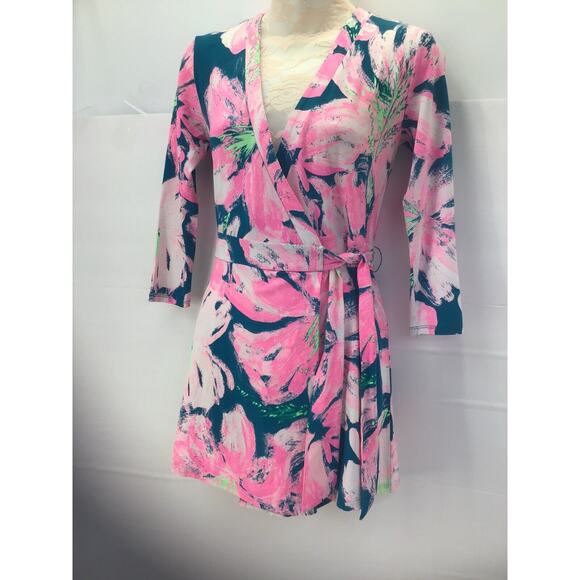 Lilly Pulitzer Karlie Wrap Romper Patch To Match Size XXS Long Sleeve NEW NWT - Picture 13 of 14